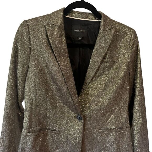 Banana Republic Gold CLASSIC FIT METALLIC BLAZER - Picture 5 of 10